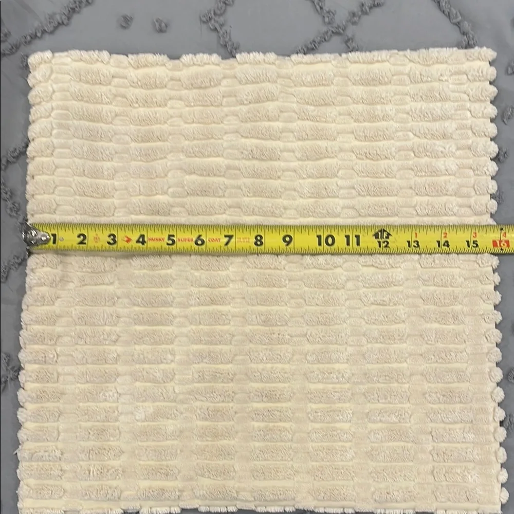 Cream Textured Throw Pillow Cover